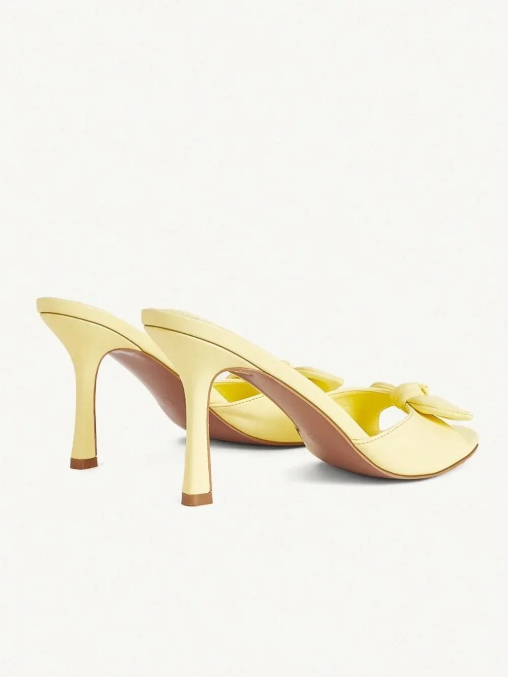 yellow Elegant Women's Round Toe High Heel Mules Sandals Shoes